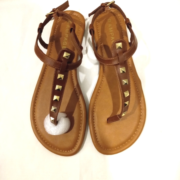 Rampage Pashmina Sandal in Cognac/Gold | 8.5 M US - Picture 3 of 6